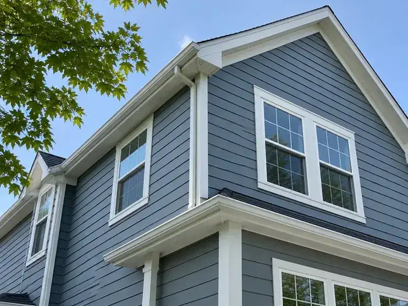 Clean fiber cement siding on a newer home in Barrington, IL