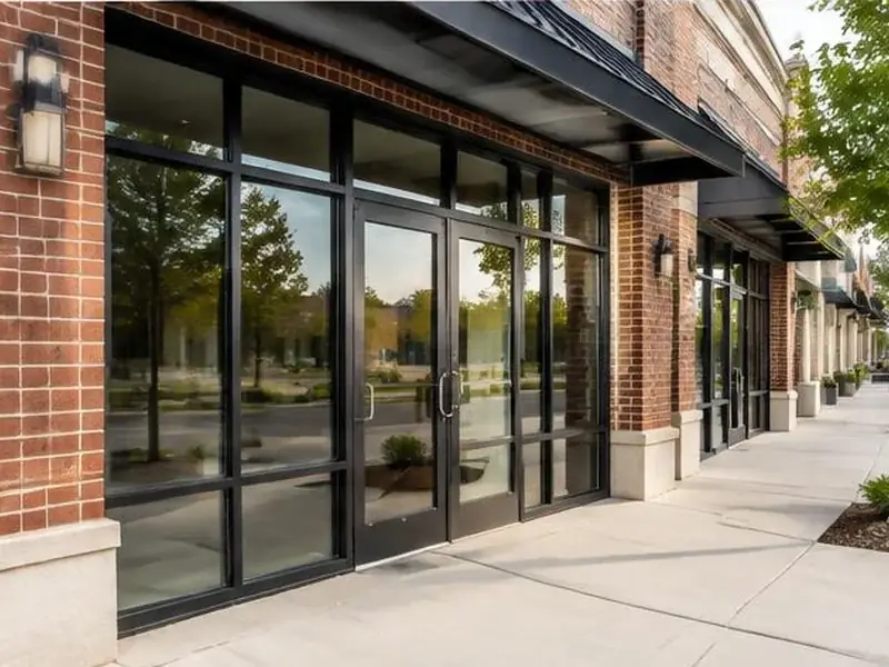 Clean storefront entry and sidewalk in Barrington, IL