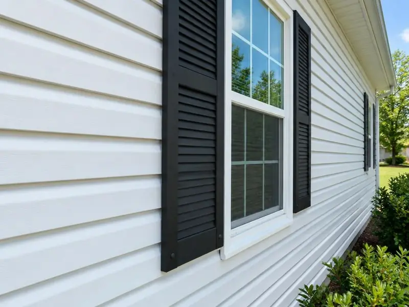 Clean white vinyl siding on a house in Barrington, IL