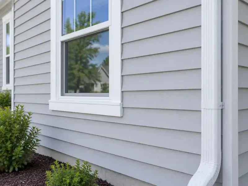 Clean vinyl siding and white trim on a home in Wauconda, IL