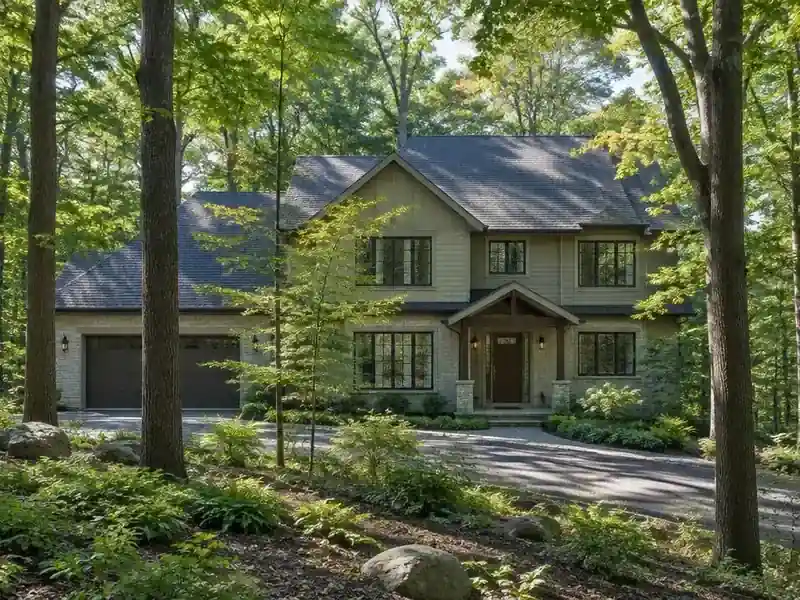 Home on a wooded lot with a clean roof in North Barrington, IL